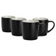 image 1 of Argon Tableware Matt Coloured Coffee Mugs - 350ml - Black - Pack of 4 | Black | Black | 4