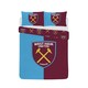 image 1 of West Ham United FC Reversible Crest Duvet Cover Set - Claret/Blue/Yellow - Single Red | Single