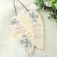 image 2 of Personalised Forget Me Not Memorial Ceramic Wings