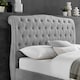 image 4 of 4ft6 Double Ottoman gas liftup storage bed frame,fabric upholstered, light grey,buttoned back,curved bed frame,bedstead