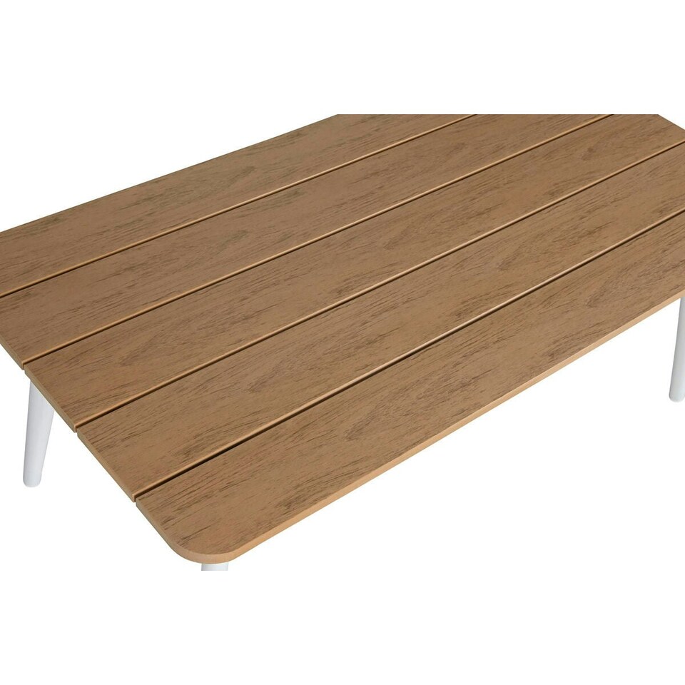 image 1 of Table Set with 3 Armchairs Home ESPRIT White Natural Light grey 189 x 73 x 84 cm N/A