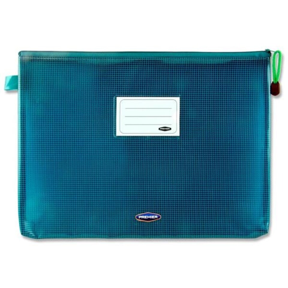 image 1 of A4+ Extra Durable Peacock Blue Mesh Wallet by Premto