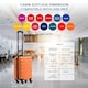 image 3 of 55x35x20cm Carry On Cabin Hard Shell Suitcase - 100+ Airlines Approved Including EasyJet (Paid), British Airways, Ryanair (Priority), TUI Orange | Orange/Black | Cabin Bag
