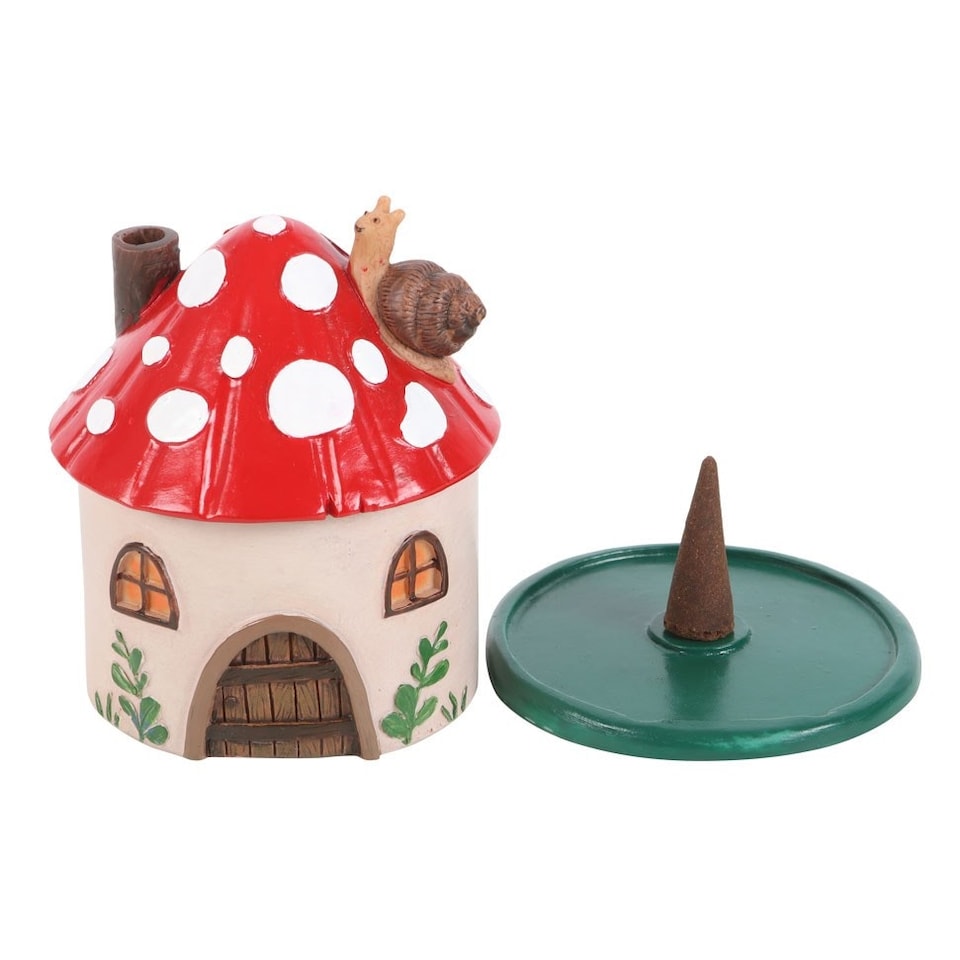 image 1 of Mushroom House Incense Cone Burner