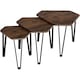 image 1 of Coffee Table Torquay - 3 nesting tables, industrial style | Brown | Industrial wood dark, rustic | 58,70 x 52 x 45,50 cm | 1