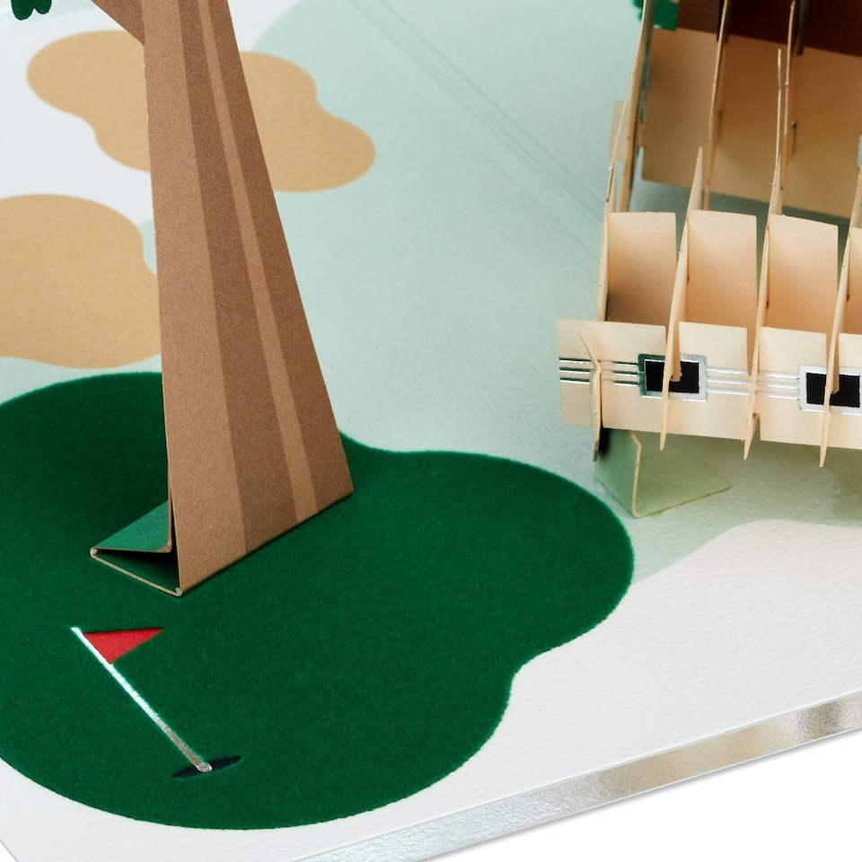 image 1 of Hallmark Father's Day Card - 3D Pop Up Golf Course Design