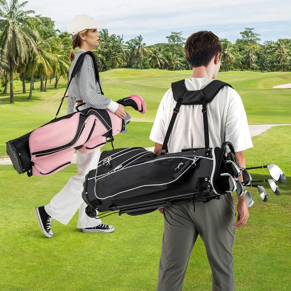 image 1 of COSTWAY Men's Complete Golf Clubs Package Set 10 Pieces Black