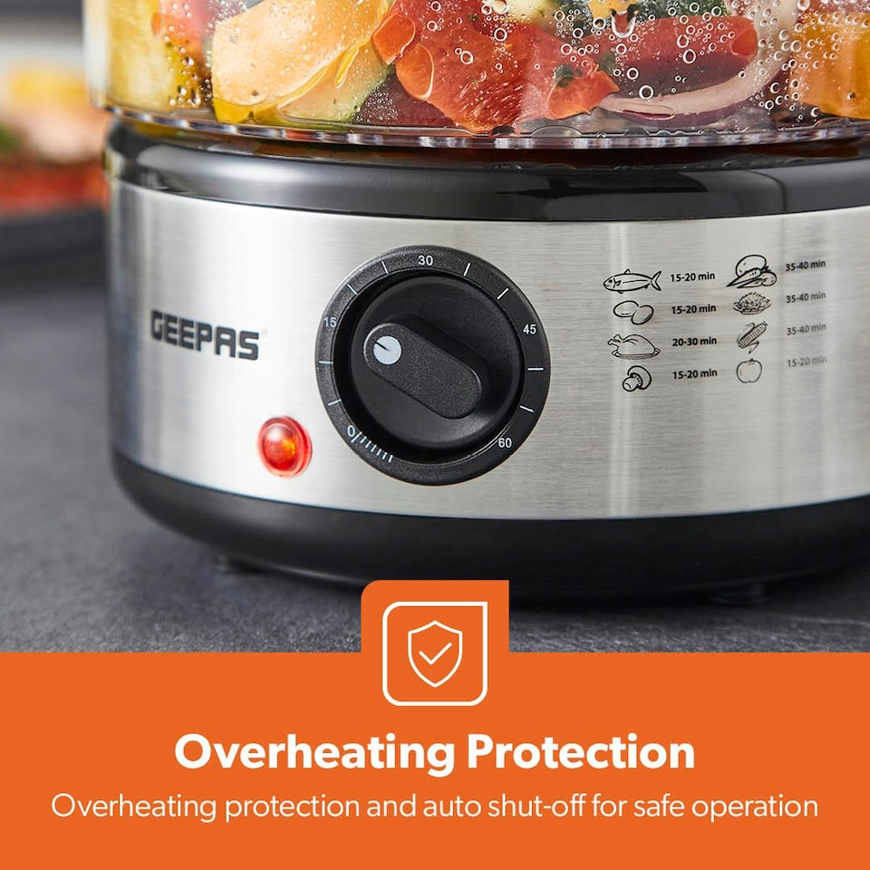 image 1 of GEEPAS 3-Tier Food Steamer, 7.2L