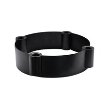 Centrepiece Candle Holder - Mild Steel - L25 x W25 x H7 cm - Black Black