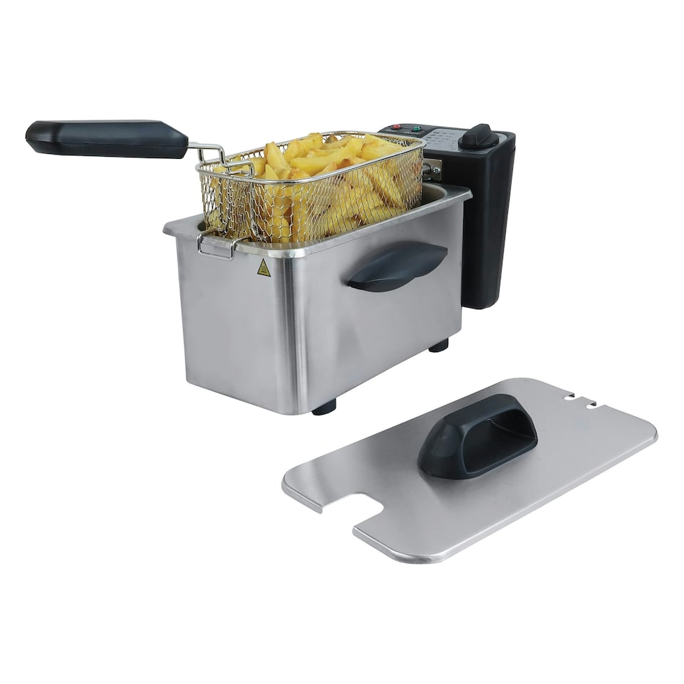 image 1 of Igenix IG8015 Deep Fat Fryer, Inner Bowl for Easy Cleaning, Silver