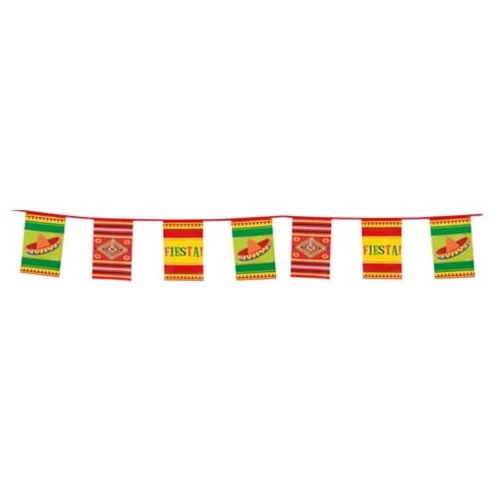 Mexican Fiesta Giant Plastic Bunting 10m