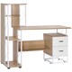 image 1 of HOMCOM Computer PC Laptop Desk Table Shelf 2 Drawers Bookstore workstation