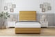 image 1 of Sloomy Monaco Mustard Plush Divan Bed With Mattress No Drawers With 26" Strutted Headboard & 12" Matching Footboard 5' King | Gold | Mustard | King | 1
