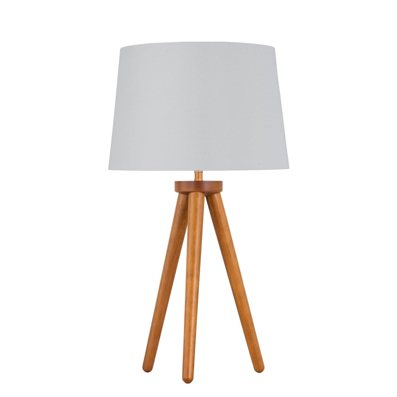 First Choice Lighting Voyage - Dark Oak Table Lamp Bedside Light with White & Silver Shade in Brown