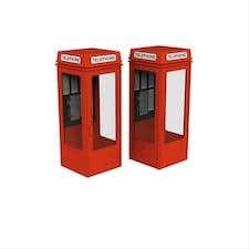 Bachmann Scenecraft K8 Phone Boxes 2pcs (Pre-Built)