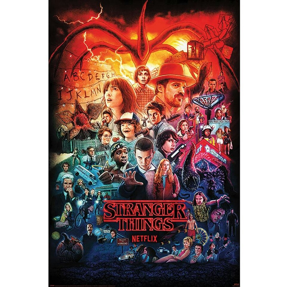 Stranger Things Montage Poster - Multicoloured - 61cm x 91cm