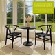 image 2 of Nicholas Winter 4x Beech Wooden Danish Style Dining Chairs - Black-Black - Solid Wood Wish Beech Bone Wood Chairs | Black | Black/Black