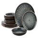 image 1 of 12pc Starburst Reactive Glaze Dinner Set