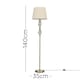 image 3 of ValueLights Traditional Style Antique Brass Double Twist Floor Lamp With Beige Shade