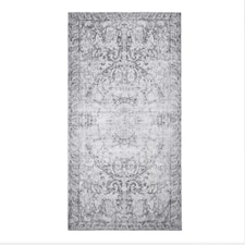 OHS Flat Vintage Washed Carpet Floor Rug, 120x170cm - Grey