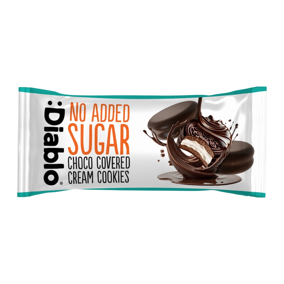 image 1 of Diablo No Added Sugar Chocolate Cream Cookies 34g