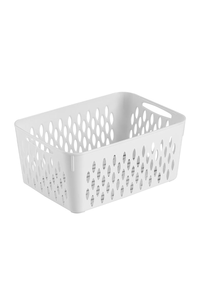 image 1 of Living and Home 3pcs Fridge Storage Containers Box with Removable Drain Baskets | Grey