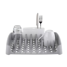 Minky Dish Rack (Grey) & Caddy (White) Grey