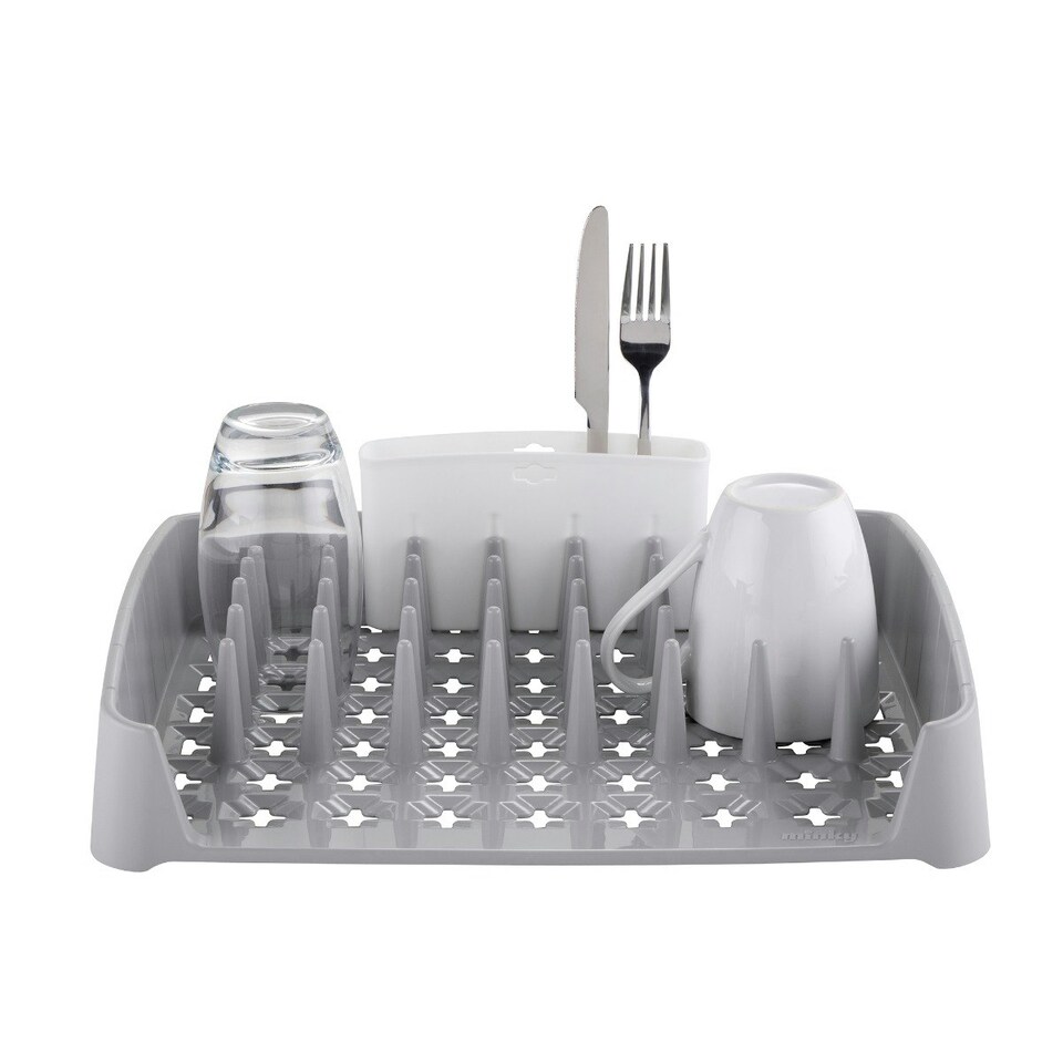 image 1 of Minky Dish Rack (Grey) & Caddy (White) Grey