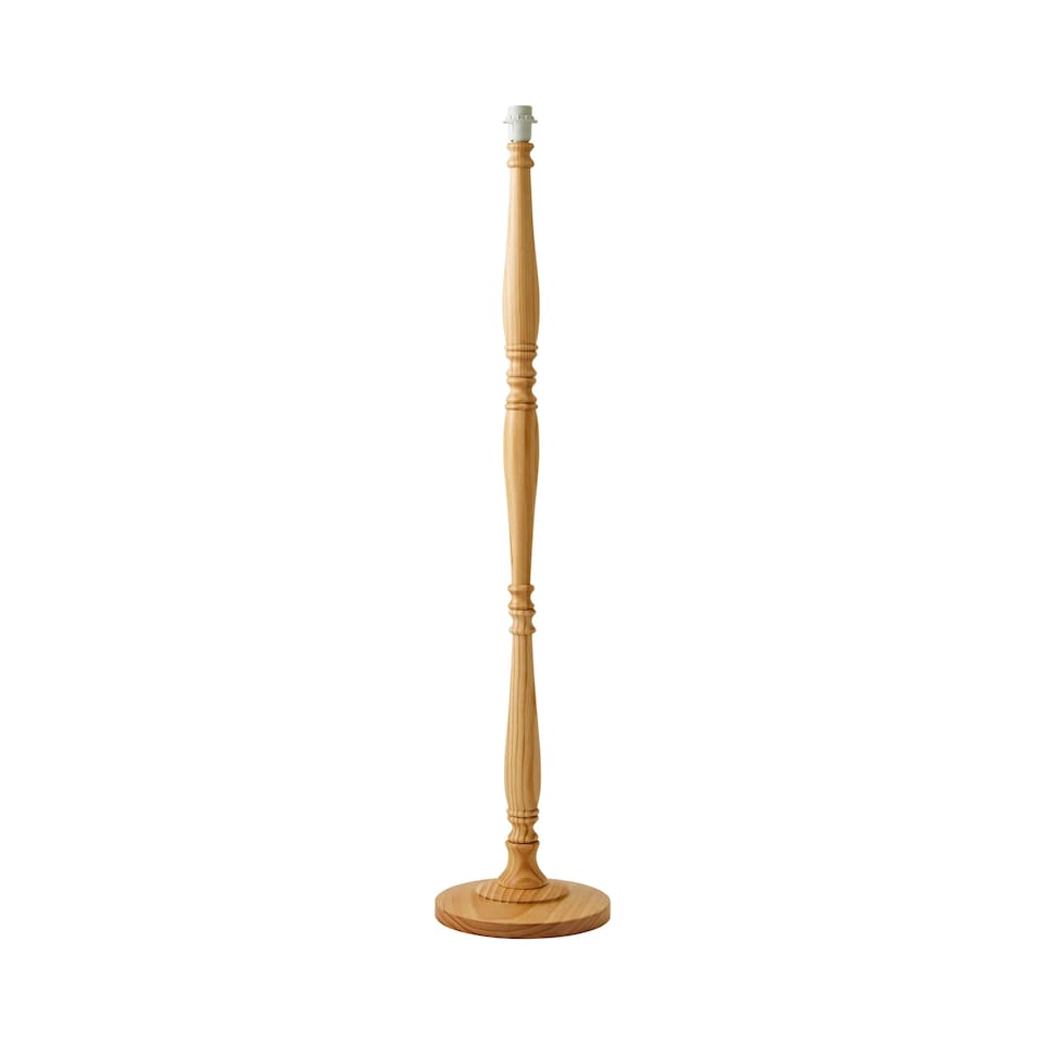 image 1 of ValueLights Victoria Light Wood Traditional Stem Floor Lamp Base | Brown