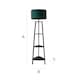 image 7 of ValueLights Hiru Black 3 Tier Shelf Floor Lamp with Green Shade | Green