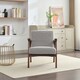 image 3 of Hadley Boucle Fabric Accent Chair - Light Grey