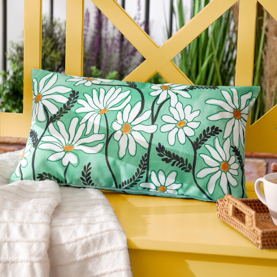 image 1 of Wylder Daisy Fields Floral Outdoor Cushion