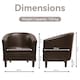 image 8 of Tub Chair Faux Leather Arm Chair