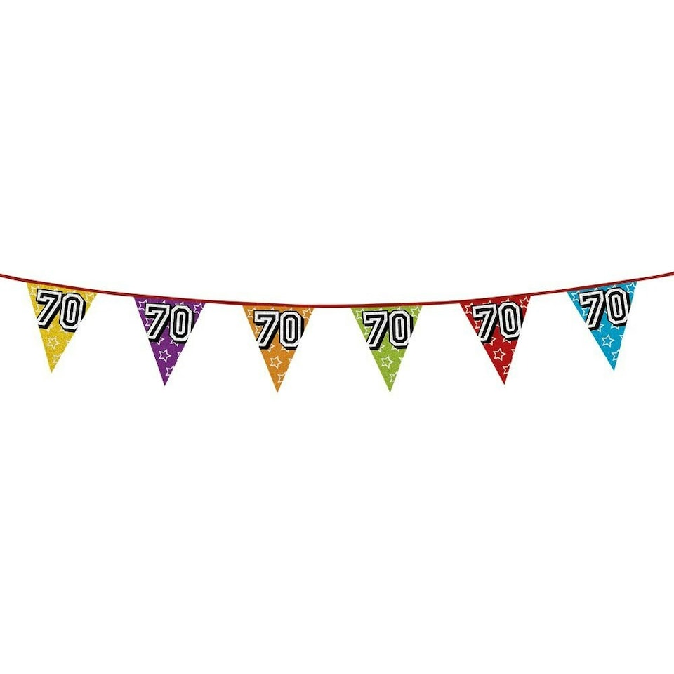 Boland Holographic 70th Bunting - Multicoloured - One Size