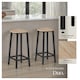 image 3 of 2 Bar stools Corby | Brown | industrial wood light, oak Sonoma | 32 x 32 x 66 cm | 2