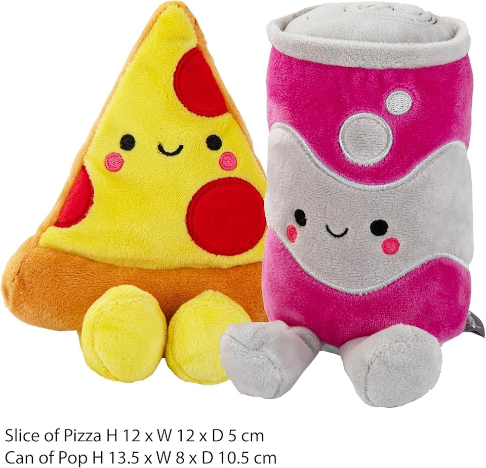 image 1 of Better Together Pizza and Pop Soft Toy Set of 2 Gift Mothers Day, Birthday, Valentines Day, Anniversary