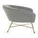 image 4 of Interiors by Premier Grey Chair With Metal Frame, Comfy Grey Outdoor Velvet Chair Metal, Effortless Cleaning Velvet Chair