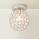 image 4 of ValueLights Ella Chrome Sphere Globe Jewel Flush Ceiling Light | Chrome