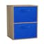 Oak & Dark Blue
