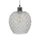 image 7 of First Choice Lighting Set of 2 Baine Clear Textured Glass with Chrome Pendant Fittings Chrome | Red