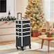 image 2 of Yaheetech 4-In-1 Rolling Makeup Trolley Case Aluminum Black | Black