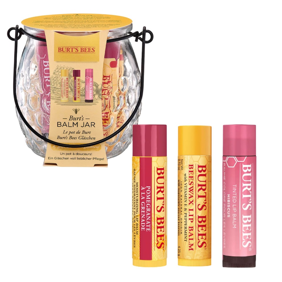 image 1 of Burts Bees Lip Balm Jar Gift Set | Cream | 1
