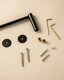 image 4 of Cosmic Towel Wall Mounted Rail with Stainless Steel Dull Black 60 cm