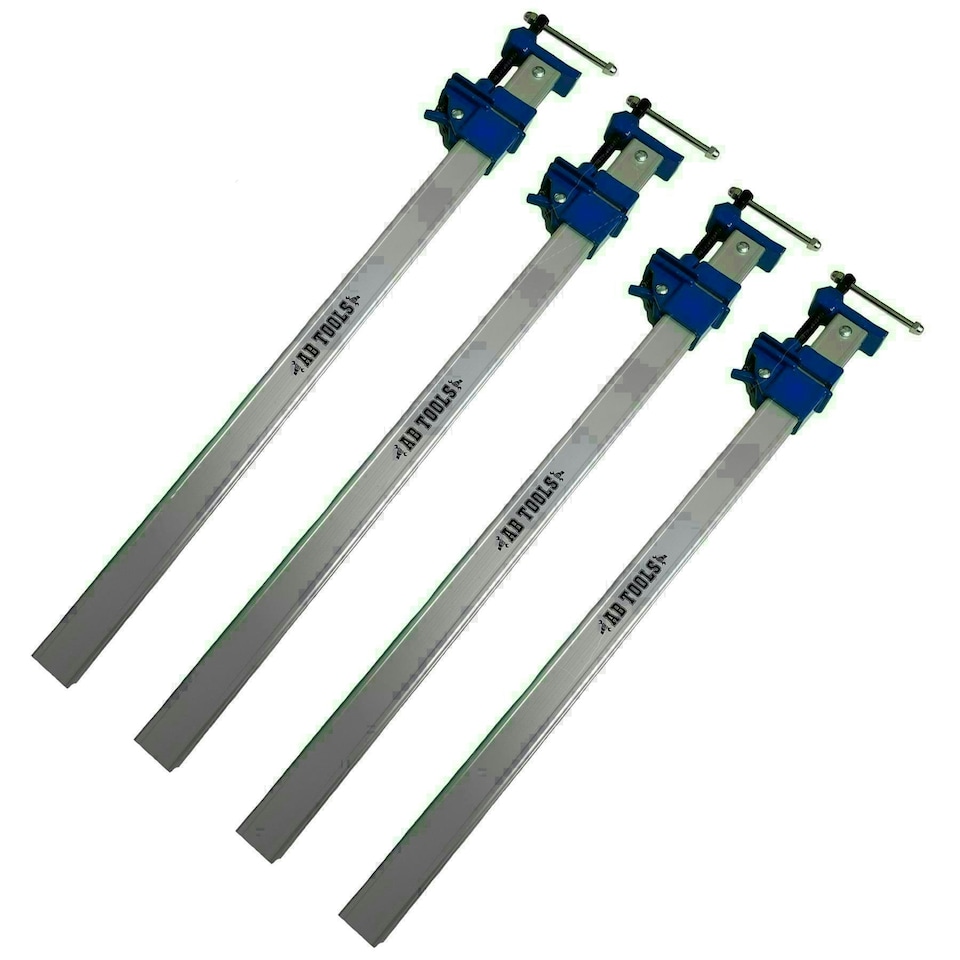 image 1 of 24" (600mm) Aluminium Sash Clamp Grip Bench Work Holder Vice Slide Cramp x 4