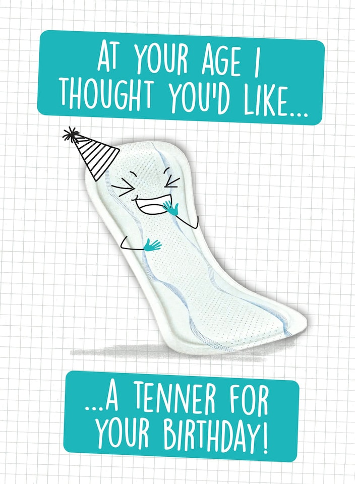 image 1 of A Tenner For Your Birthday! - Funny Cartoon Greetings Card