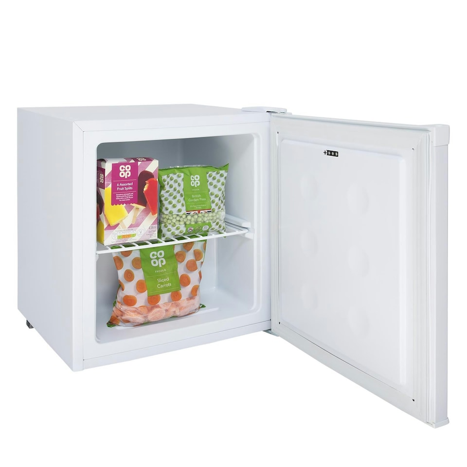 image 1 of SIA TT02WH 39L White Counter Table Top Mini Freezer With 4* Rating White
