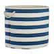 image 1 of Nautical Blue And White Stripes Laundry Hamper Blue