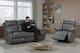 image 8 of Faux Leather Grey Manual Recliner Chair VEGAS