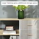 image 4 of HOMCOM Chest Dresser Tower with 3 Drawers Storage Cabinet Organizer, Beige