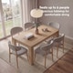 image 5 of Vida Designs Medina 6 Seater Large Family Dining Room Table - Oak
